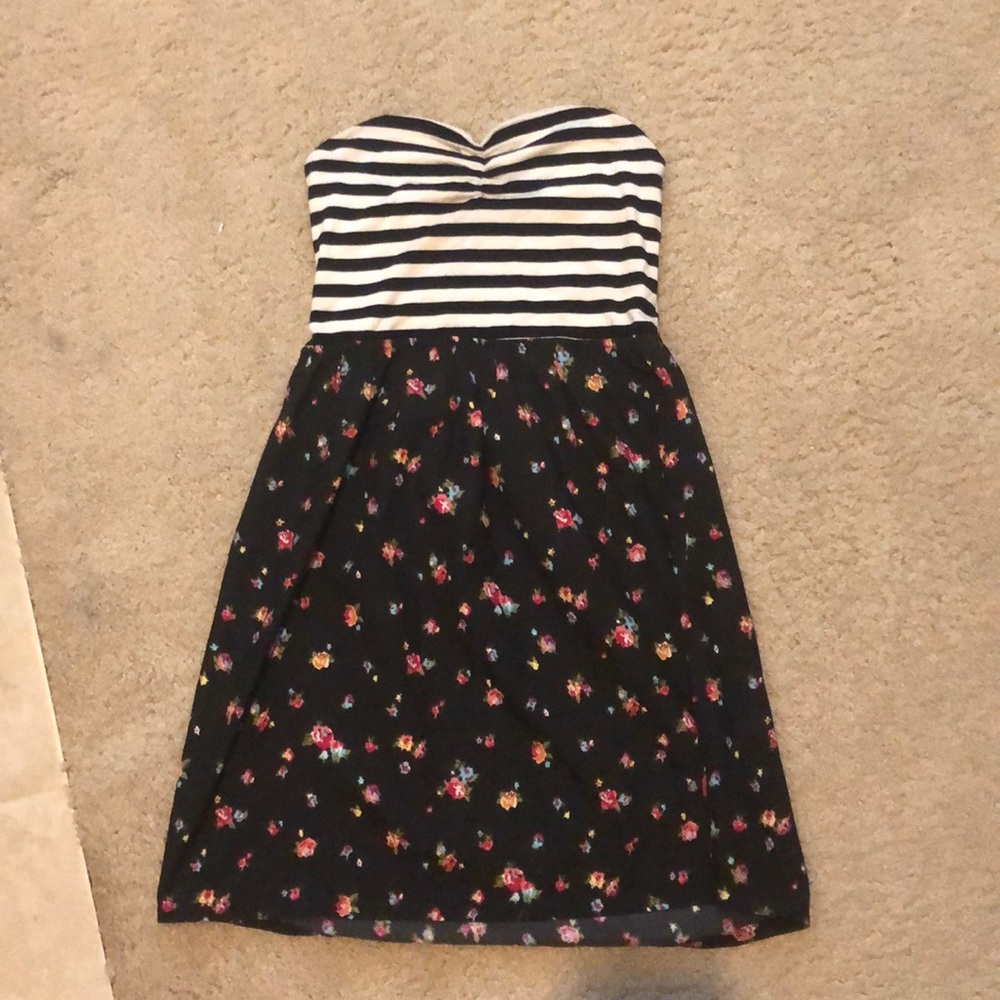 Roxy striped/floral mini dress